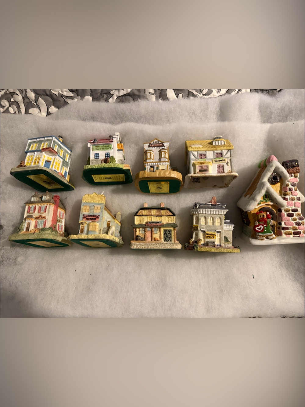 American collection mixed assortment small porcelain house building Christmas